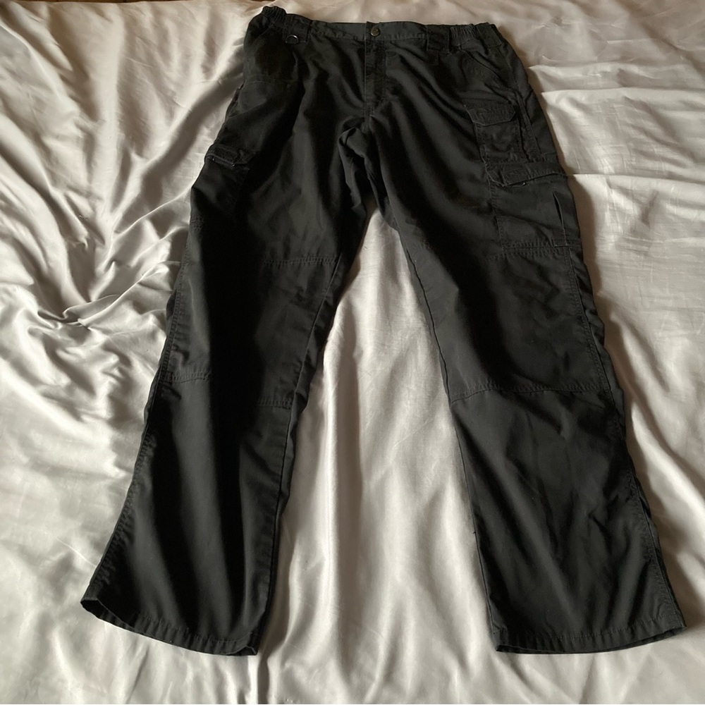 5.11 Tactical Cargo Pants Mens 38x34 Black Ripstop Workwear Outdoor